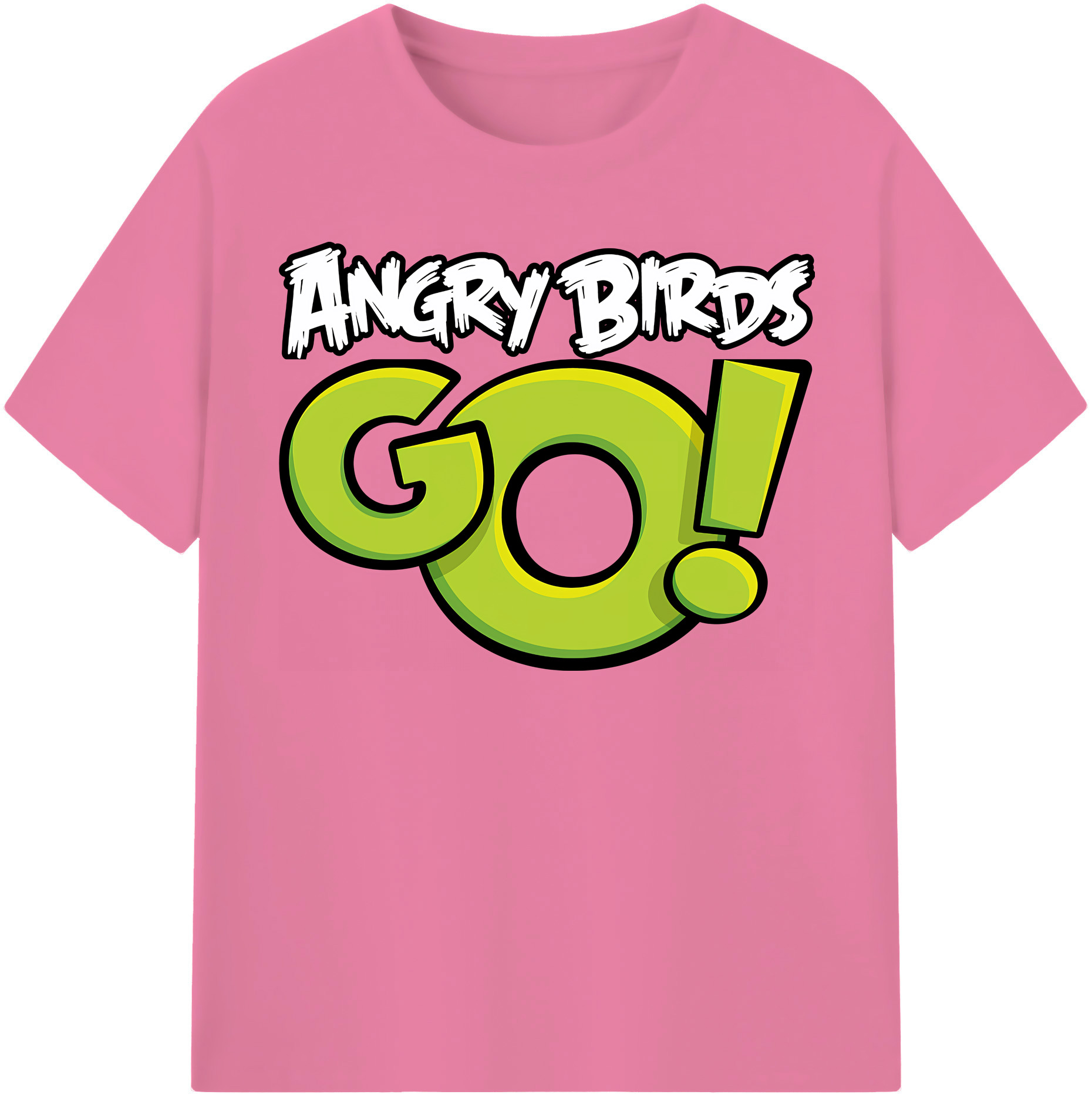 （画像用） Angry Birds アングリーバード 綿100％半袖Tシャツ（フロントプリント）